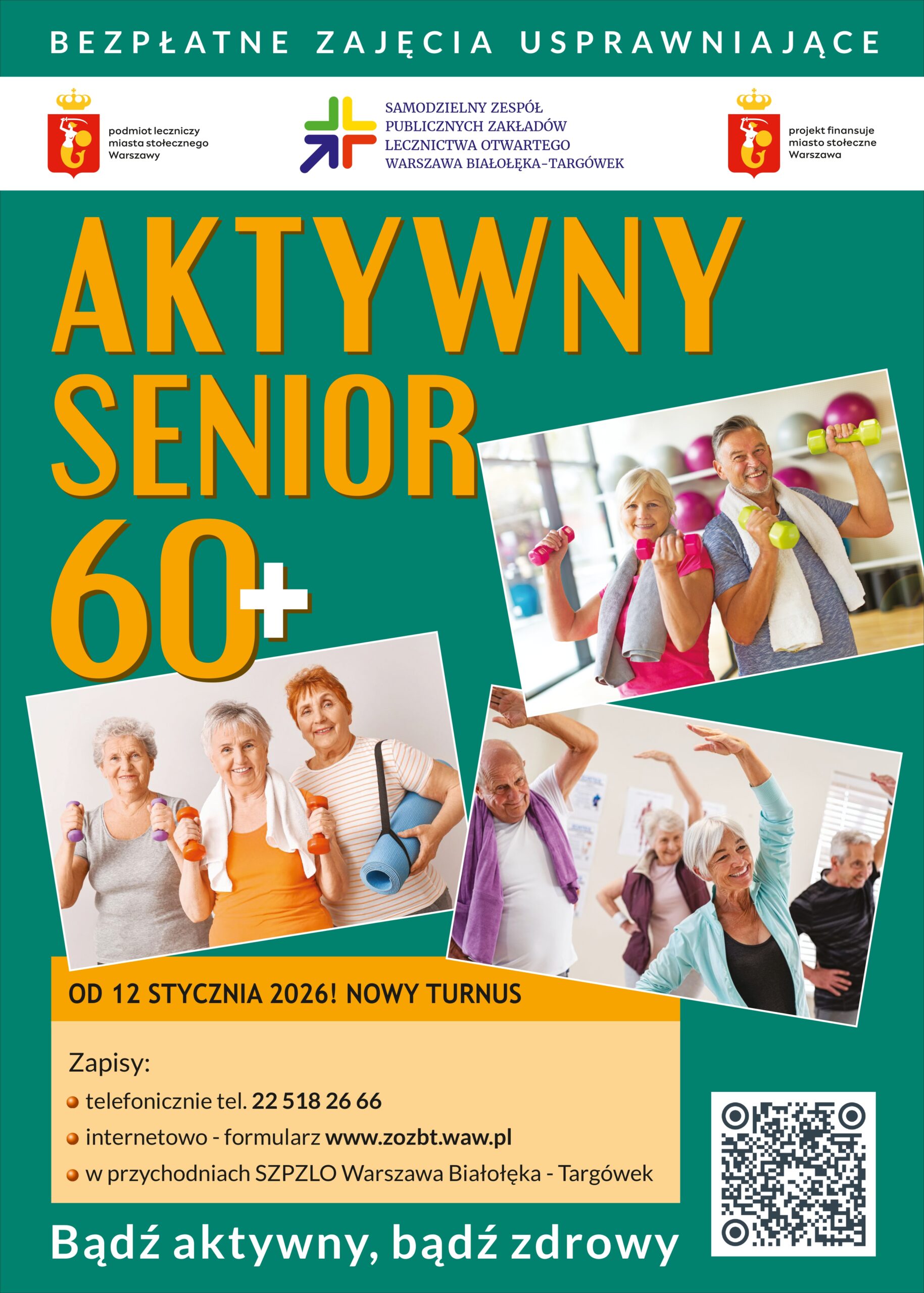 aktywny senior wrzesień 2025 plakat - zajęcia aktywny senior