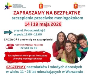 Bezpłatne szczepienia przeciwko meningokokom dla młodzieży i młodych dorosłych